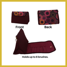 Load image into Gallery viewer, Berry Burst Cosmetic bag w/ Brush holder
