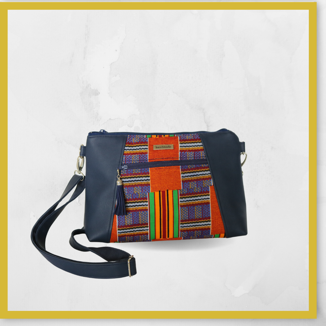 Kente Blue Crossbody Bag