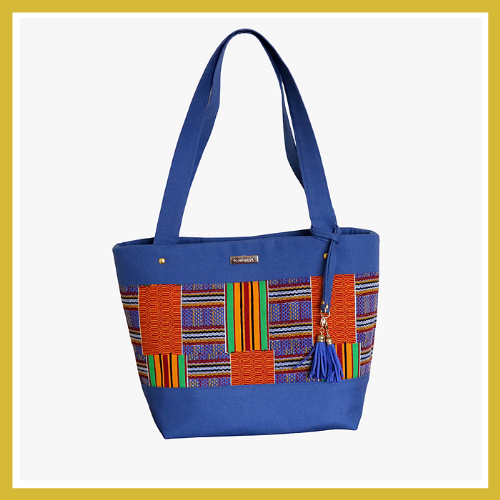 Kente Lt Blue Tote